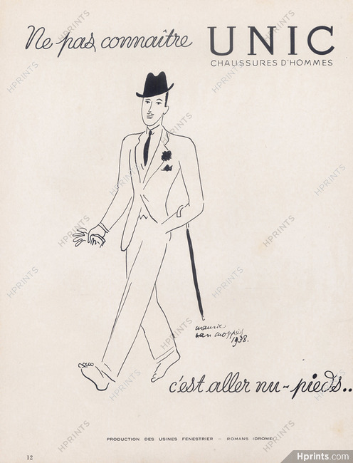 Unic (Shoes) 1938 Maurice Van Moppès