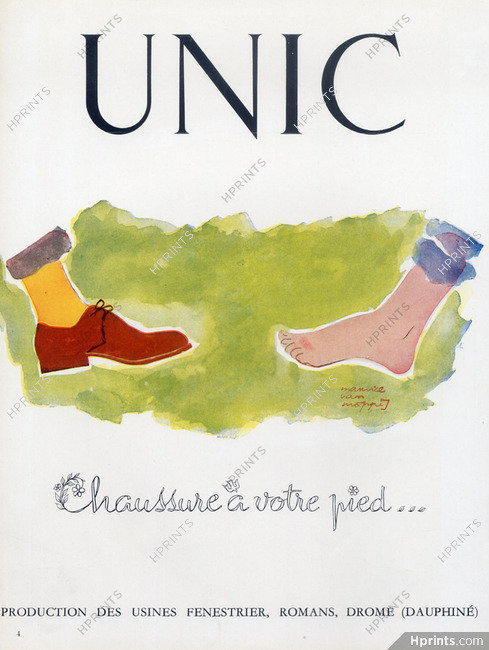 Unic (Shoes) Ets Fenestrier 1949 Maurice Van Moppès