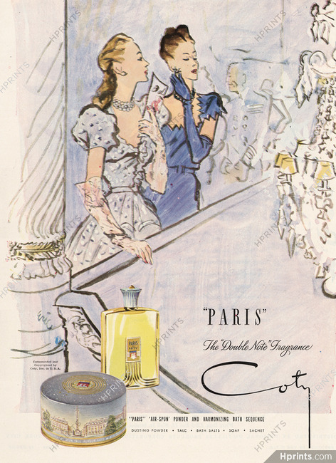 Coty (Perfumes) 1945 "Paris", Eric
