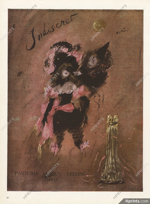 Lucien Lelong (Perfumes) 1947 Indiscret, Lila de Nobili, Masquerade Ball
