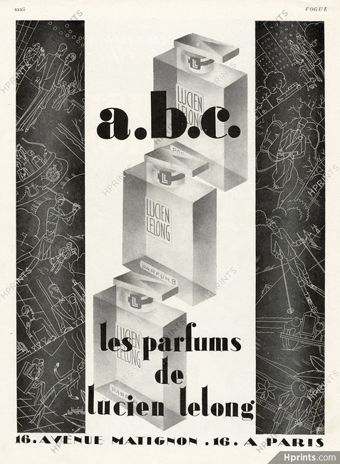 Lucien Lelong (Perfumes) 1927 A.B.C, André Harfort