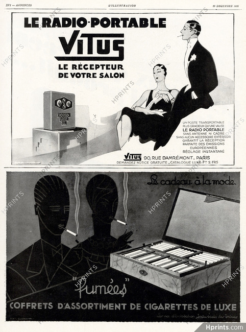 Cigarettes de Luxe 1928 Fumées, Cigarette Holder