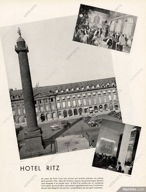 Hotel Ritz Paris 1937 Place Vendôme, Restaurant, Bar, grill