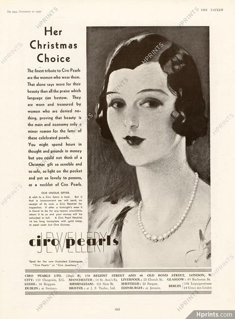 Ciro Pearls 1930