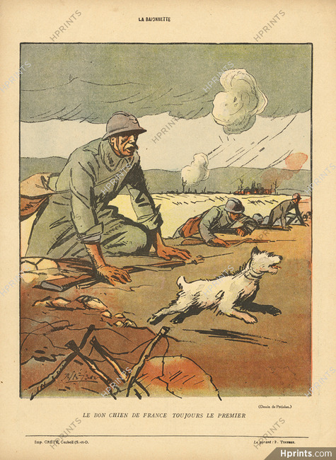 René Préjelan 1917 World War I, Dog
