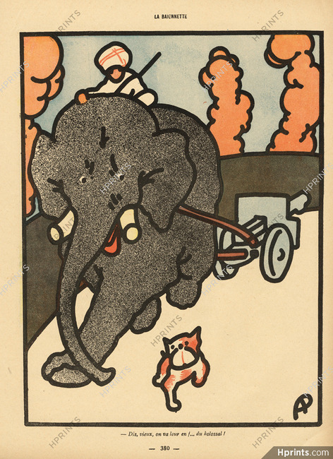 Paul Ancrenaz 1917 War Elephant, Dog