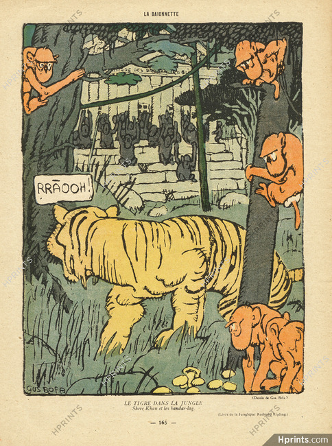 Gus Bofa 1919 Le Tigre dans la Jungle
