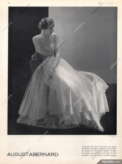 Augustabernard (Couture) 1933 Evening Gown
