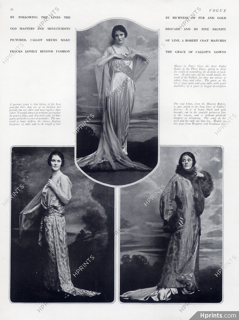 Callot Soeurs (Couture) 1915 A. Robert Coat