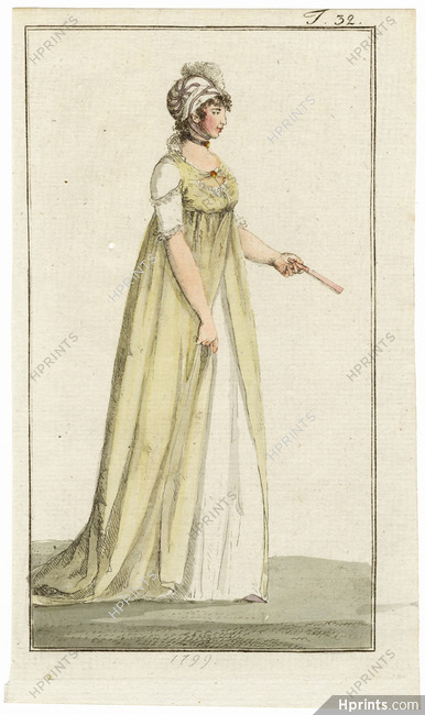 Journal des Luxus und der Moden 1799 n°32 Hand-colored engraving