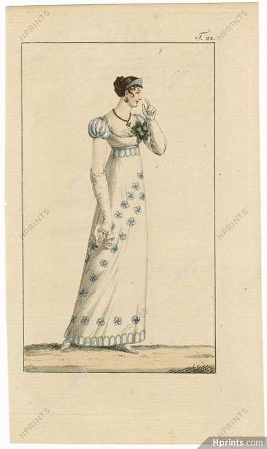 Journal des Luxus und der Moden circa 1800 n°22, Hand-colored engraving