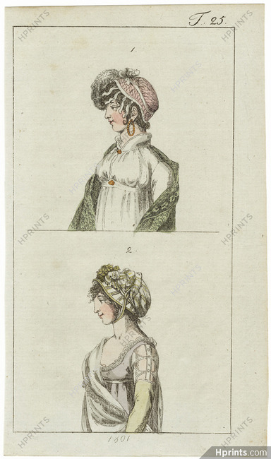 Journal des Luxus und der Moden 1801 n°25, Hand-colored engraving