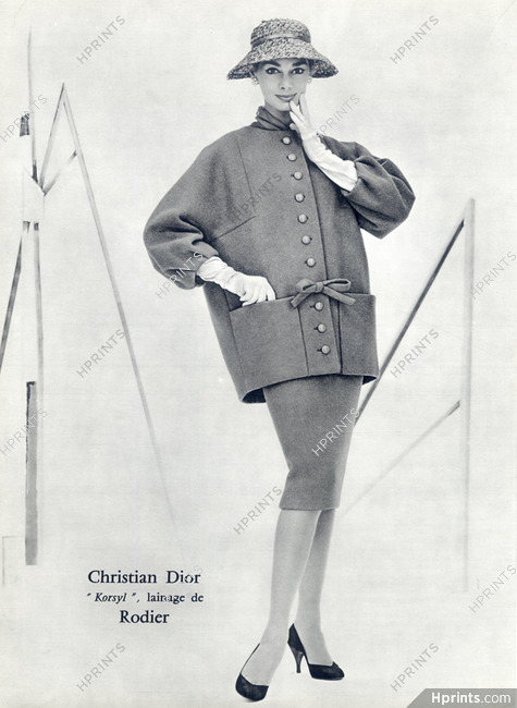 Christian Dior - Yves Saint-Laurent (première collection) été 1958 Photo Philippe Pottier