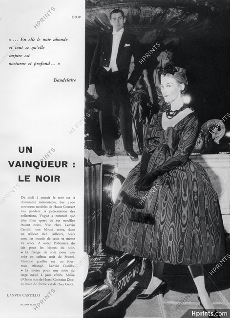 Christian Dior - Yves Saint-Laurent Collection Automne-Hiver 58-59, Photo William Klein