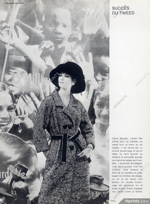 Yves Saint-Laurent (Couture) 1962 Coat, Photo Philippe Pottier
