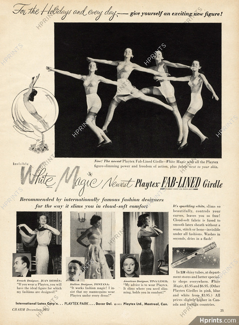 Playtex Girdles, Full Page Vintage Print Ad
