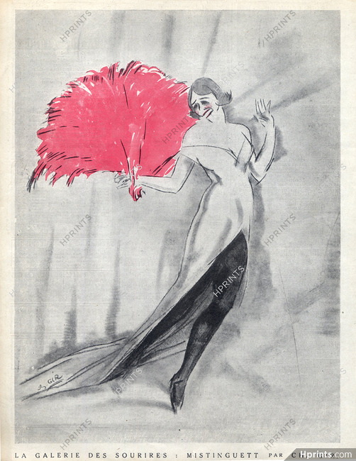 Charles Gir 1919 Mistinguett, Caricature