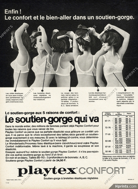 Playtex 1965 Brassiere — Advertisement