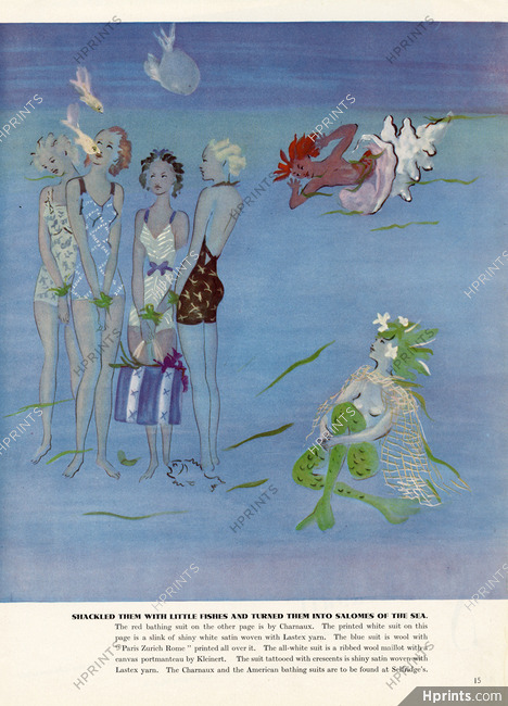 Marcel Vertès 1937 Lastex, Kleinert Swimwear