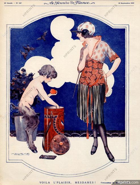 Maurice Pépin 1919 Elegant Parisienne, Faun