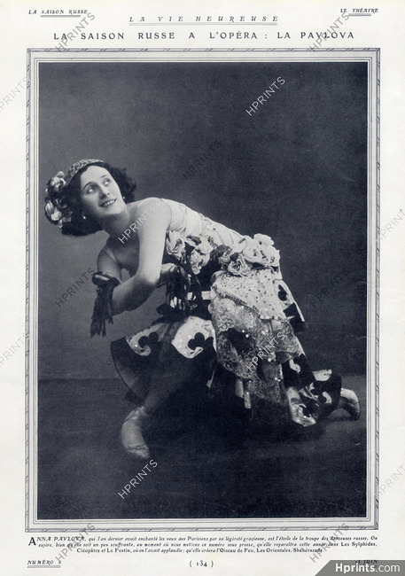 Anna Pavlova 1910 Ballets Russes