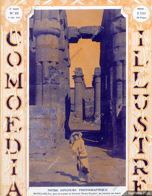 Monna Delza 1913 Temple de Karnak, Egypt