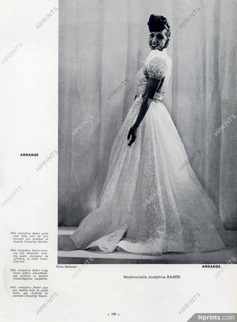 Ardanse 1939 Evening Gown, Joséphine Baker, Seeberger