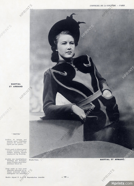 Martial Et Armand 1939 Suit, Photo Studio Franz