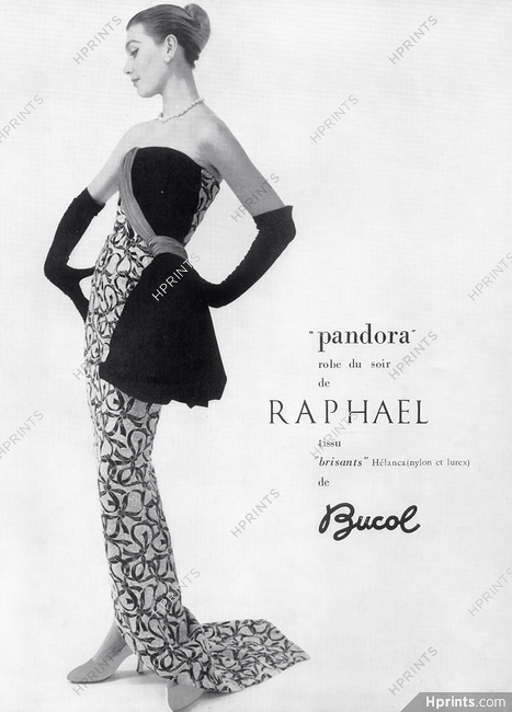 Raphaël (Couture) 1957 "Pandora" Evening Gown, Bucol