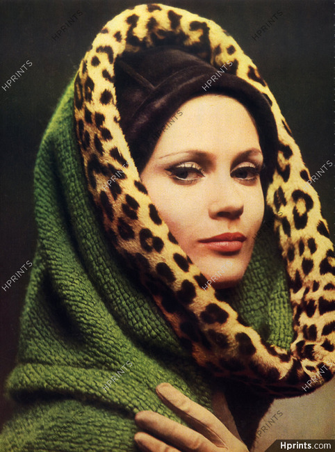 Nina Ricci 1962 Capuchon ourlé de panthère, Gerondeau, Photo Pottier