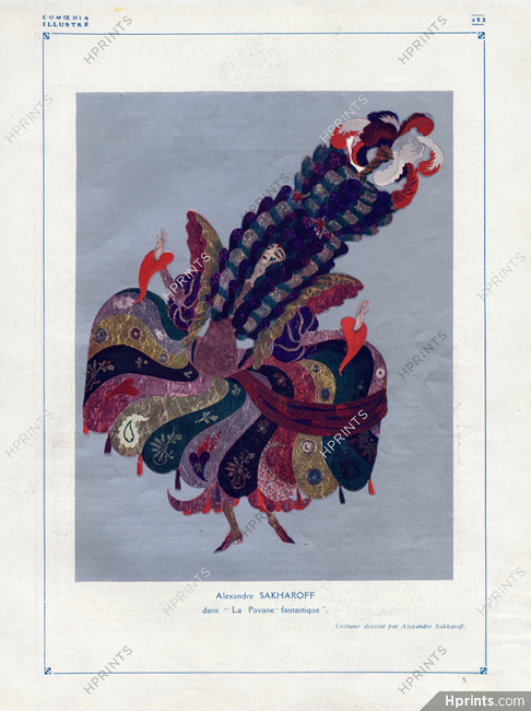 Alexandre Sakharoff 1921 "La Pavane fantastique" Costume design by himself
