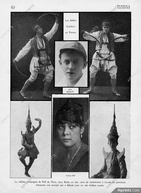Ballets Suédois 1921 Jean Borlin, Rolf De Maré, Cambodge
