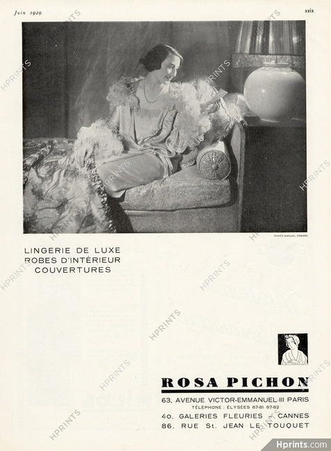 Rosa Pichon 1929 Photo Manuel Frères