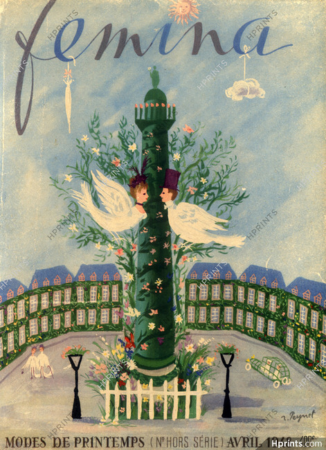 Raymond Peynet 1948 Place Vendôme, Femina cover