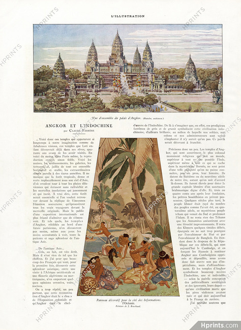 Angkor et l'Indochine, 1931 - Exposition Coloniale, Texte par Claude Farrère, 10 pages