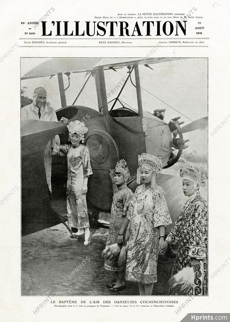 Baptême de l'Air des Danseuses Cochinchinoises 1931 L'illustration