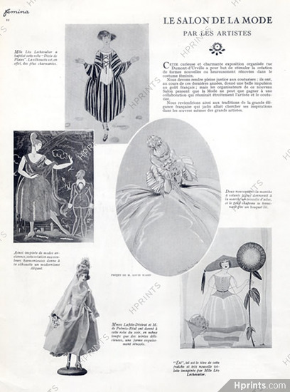 Le Salon de la Mode par les Artistes 1920 Lafitte-Désirat, Mlle Leo Lechevallier, Louis Icart