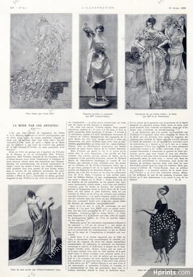 La Mode par les Artistes, 1920 - Le Salon de la Mode par les Artistes Louis Icart, Lafitte & Désirat, Mlle A. A. Kleinmann, Constantin Guys, Francis Laglenne