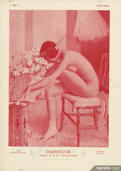 R.-M. Guillaume 1911 Danseuse, Stockings, Erotica