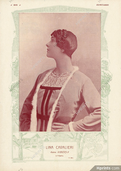 Lina Cavalieri 1911 Siberia, Photo Bert