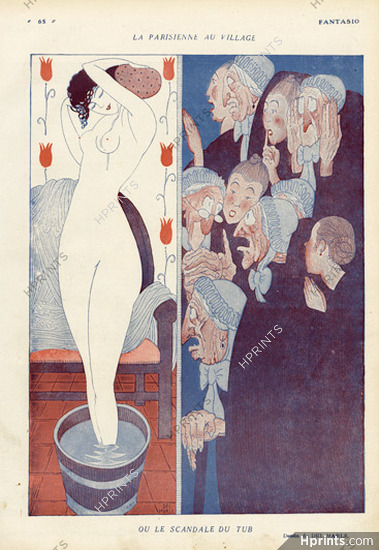 Del Marle 1919 Le Scandale du Tub, Parisienne au Village, Nude