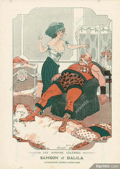 Chéri Hérouard 1910 The Famous Loves, Samson et Dalila