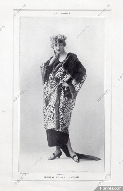 Worth 1920 Evening Coat, Mlle Delvé