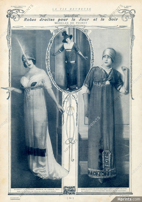 Paul Poiret 1912 Dresses for the Day and in the Evening, Photo Henri Manuel