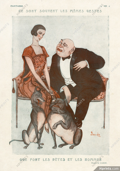 Ce sont souvent les mêmes gestes, 1923 - Garde Animals and Humans