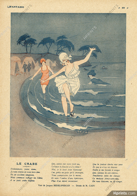 Cady 1917 ''Le Crabe'' bathing beauty