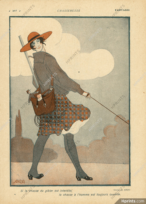 Ando 1917 ''Chasseresse'' Huntress, Puppet Marionette