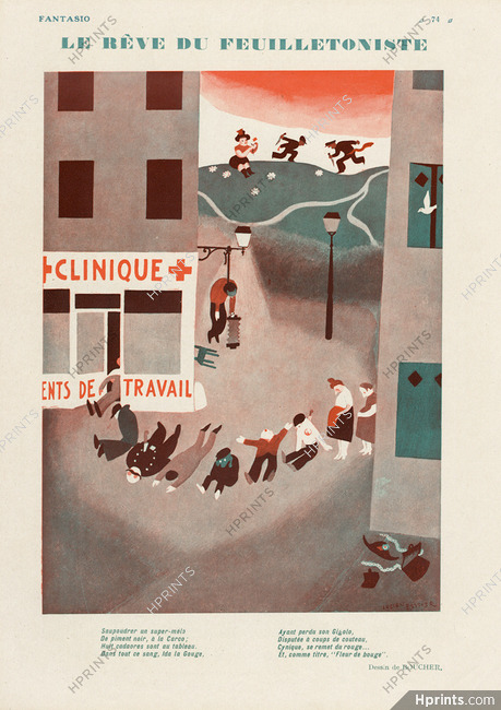 Lucien Boucher 1927 "Le rêve du feuilletoniste"