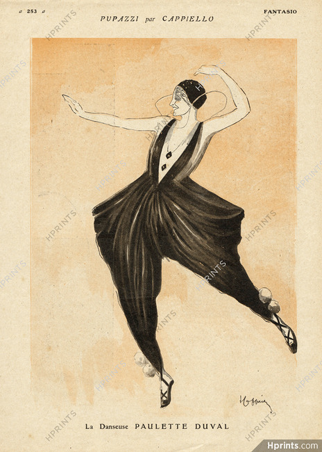 Leonetto Cappiello 1917 Costume Dancer Paulette Duval