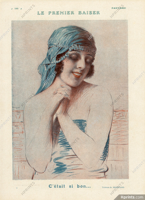 Gustave Brisgand 1924 ''Le Premier Baiser'' Portrait